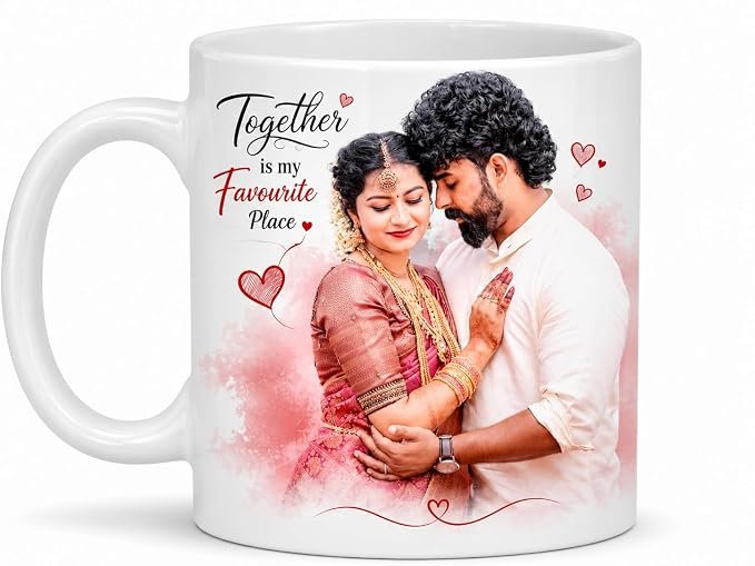 61HN4ph6RwL._SX679_ Custom Photo Mug – Personalized with Your Favorite Photo.White Mug for Tea & Coffee | Birthday, Anniversary & Valentine Gift - Image 3